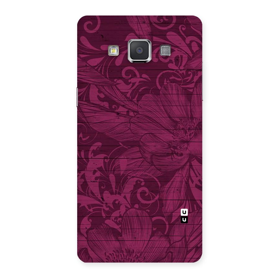 Magenta Floral Pattern Back Case for Galaxy Grand 3