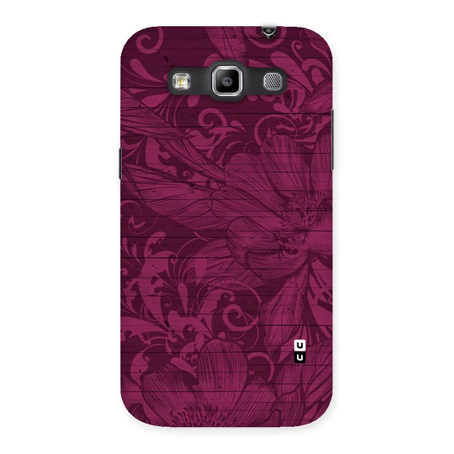 Magenta Floral Pattern Back Case for Galaxy Grand Quattro