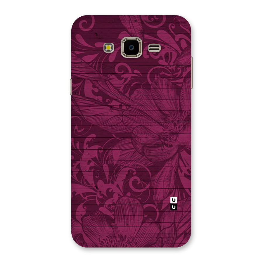 Magenta Floral Pattern Back Case for Galaxy J7 Nxt
