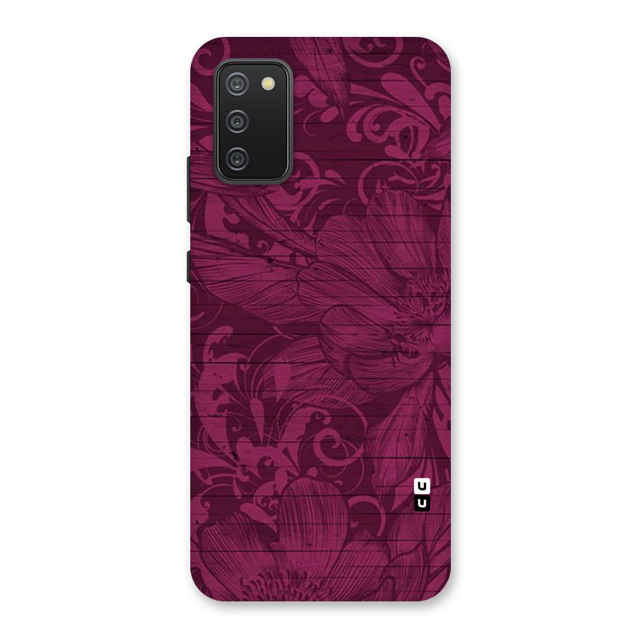 Magenta Floral Pattern Back Case for Galaxy M02s