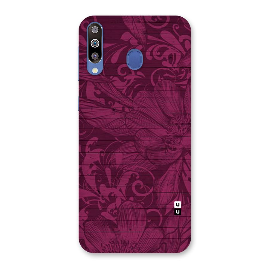 Magenta Floral Pattern Back Case for Galaxy M30