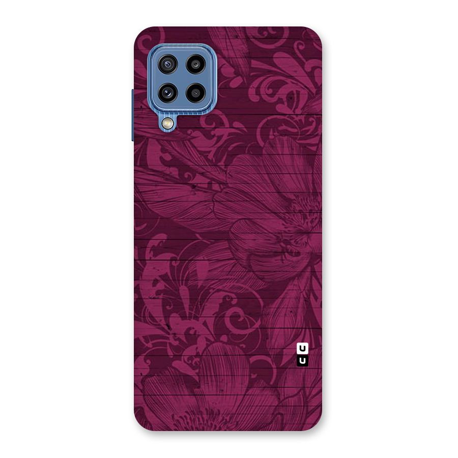 Magenta Floral Pattern Back Case for Galaxy M32