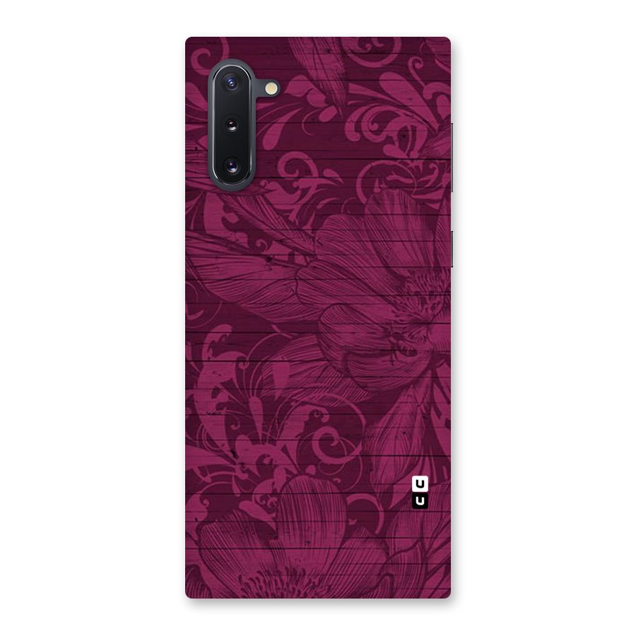 Magenta Floral Pattern Back Case for Galaxy Note 10