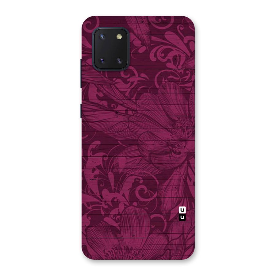 Magenta Floral Pattern Back Case for Galaxy Note 10 Lite