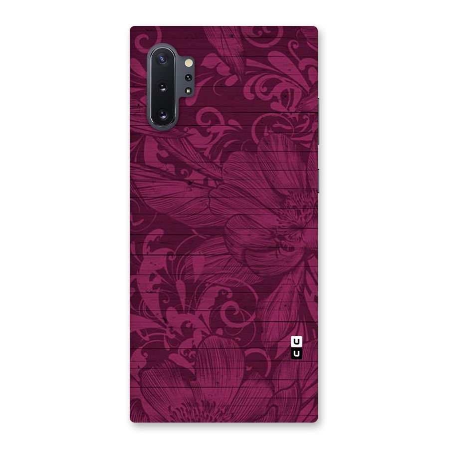 Magenta Floral Pattern Back Case for Galaxy Note 10 Plus