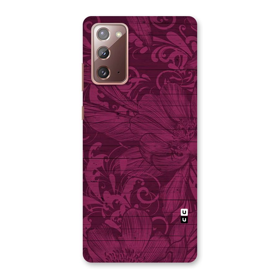 Magenta Floral Pattern Back Case for Galaxy Note 20