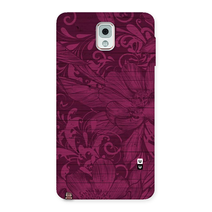 Magenta Floral Pattern Back Case for Galaxy Note 3