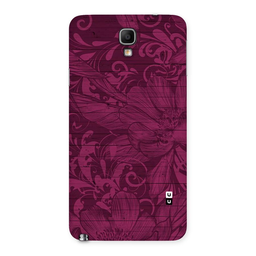 Magenta Floral Pattern Back Case for Galaxy Note 3 Neo