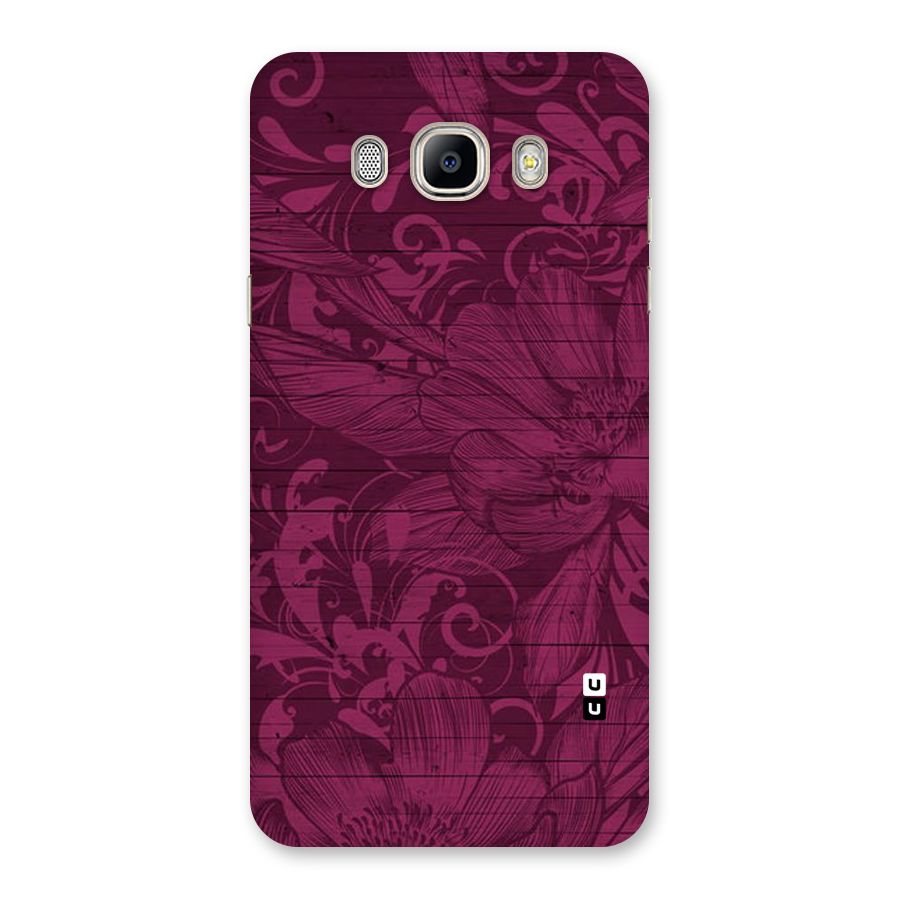 Magenta Floral Pattern Back Case for Galaxy On8