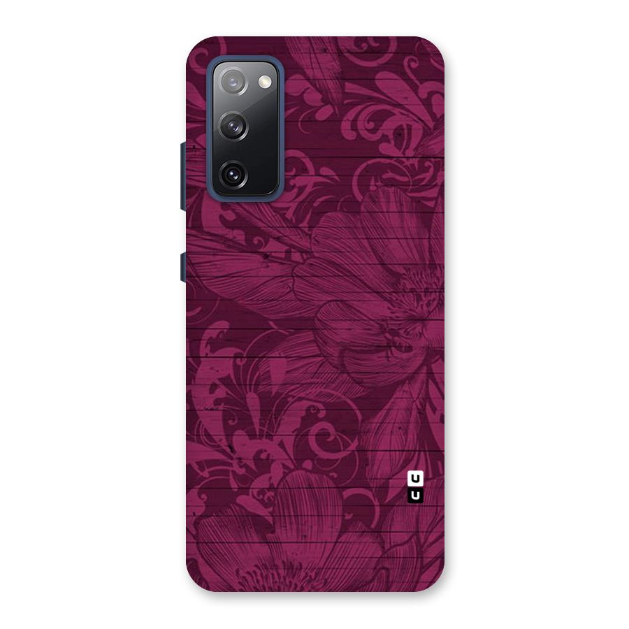 Magenta Floral Pattern Back Case for Galaxy S20 FE