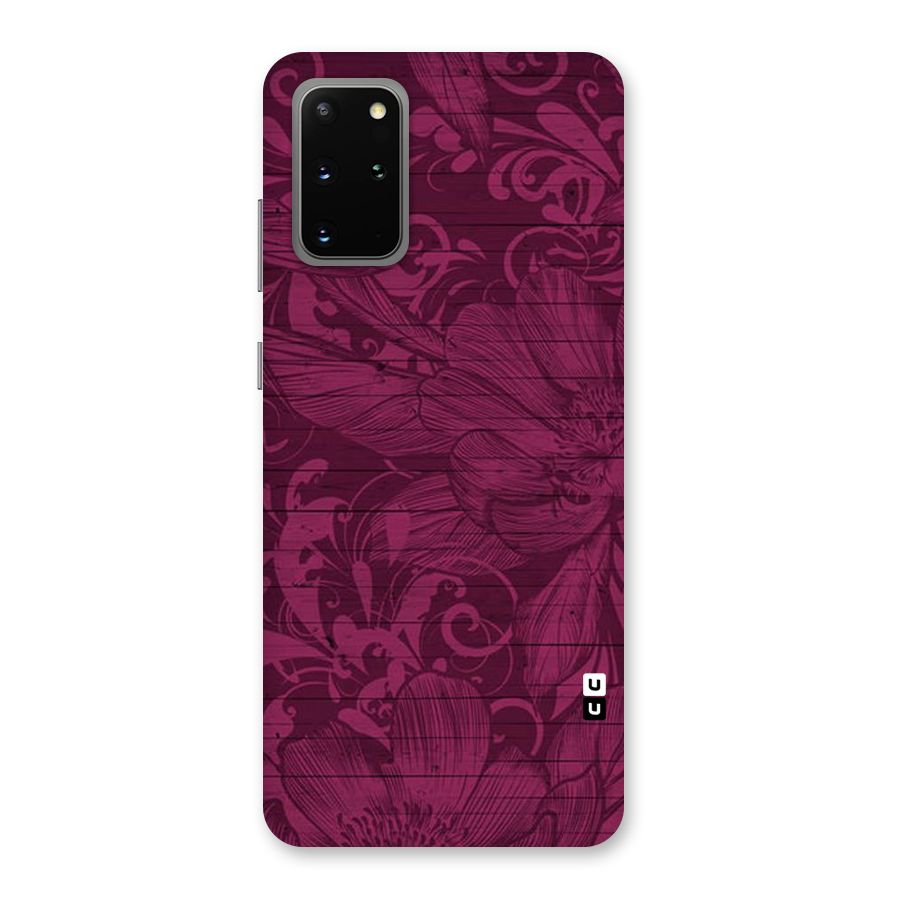 Magenta Floral Pattern Back Case for Galaxy S20 Plus