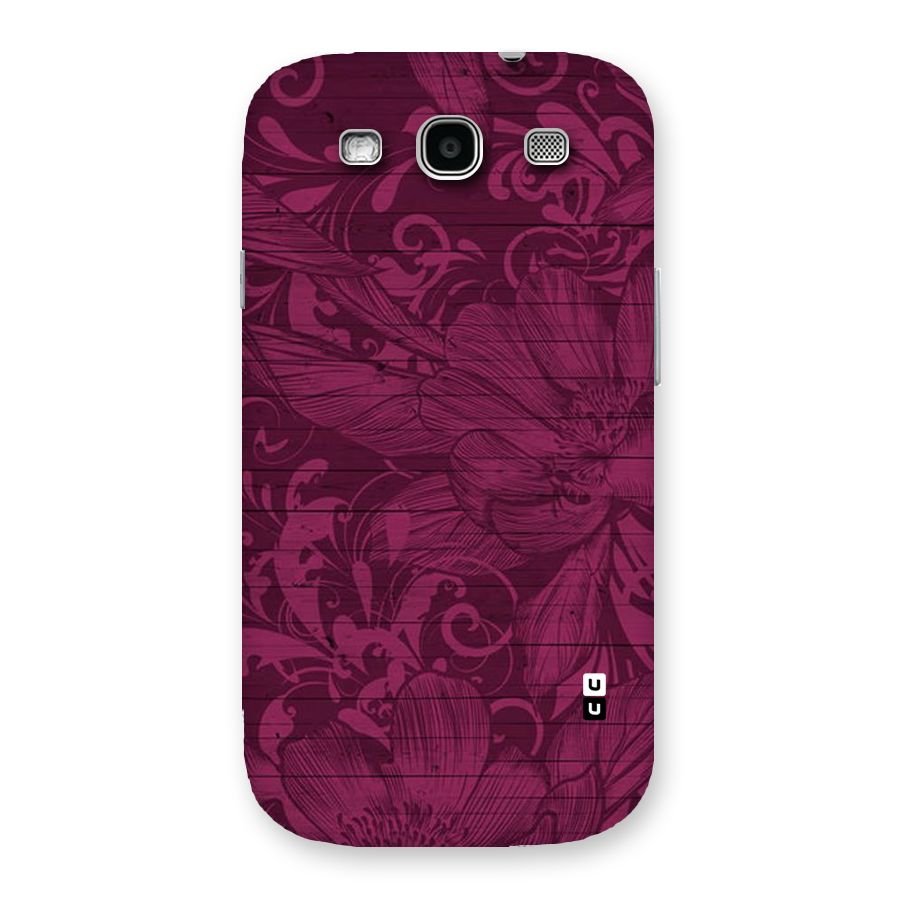 Magenta Floral Pattern Back Case for Galaxy S3
