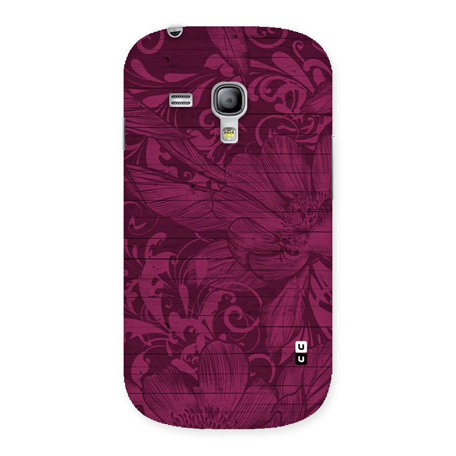Magenta Floral Pattern Back Case for Galaxy S3 Mini