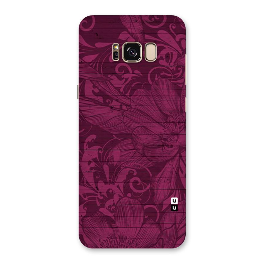 Magenta Floral Pattern Back Case for Galaxy S8 Plus
