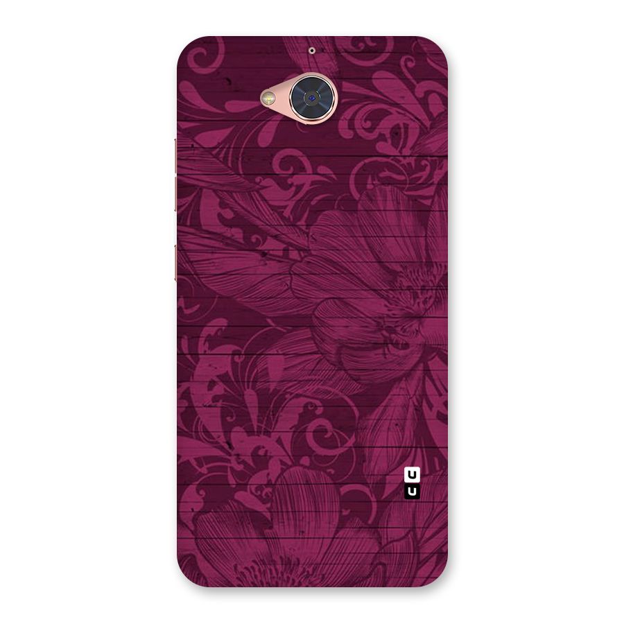 Magenta Floral Pattern Back Case for Gionee S6 Pro