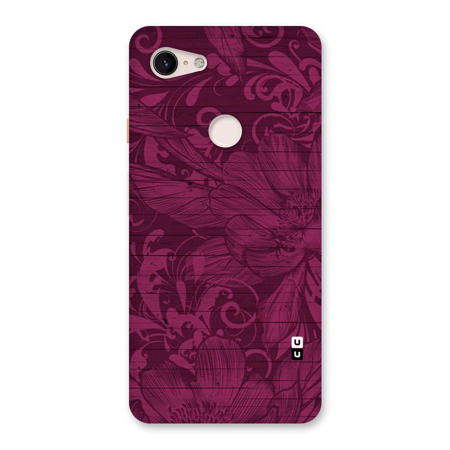 Magenta Floral Pattern Back Case for Google Pixel 3 XL