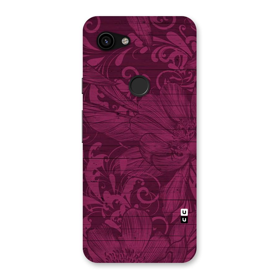 Magenta Floral Pattern Back Case for Google Pixel 3a