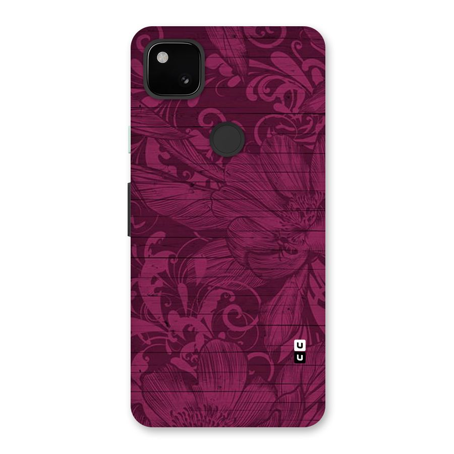 Magenta Floral Pattern Back Case for Google Pixel 4a