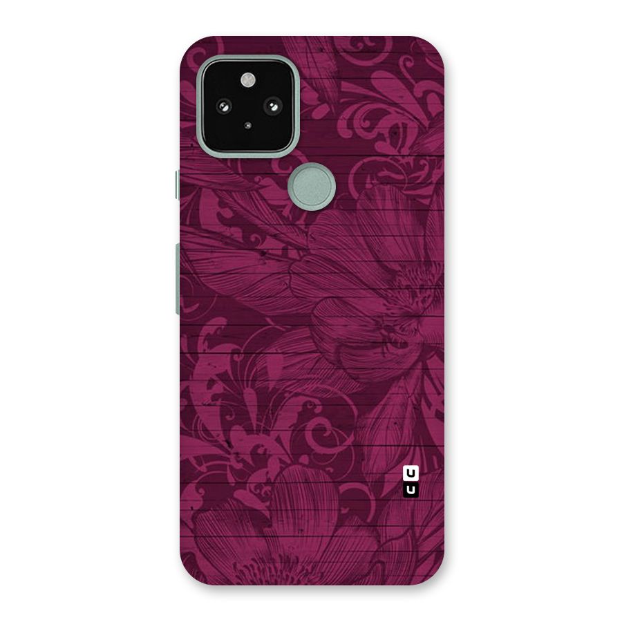 Magenta Floral Pattern Back Case for Google Pixel 5