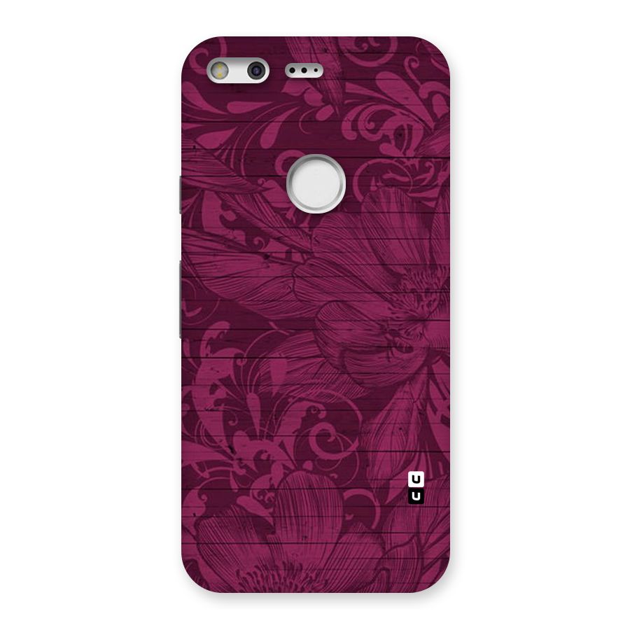 Magenta Floral Pattern Back Case for Google Pixel XL
