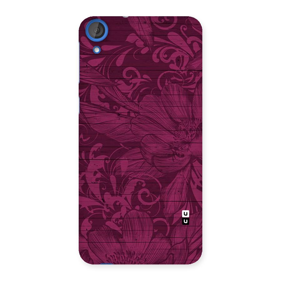 Magenta Floral Pattern Back Case for HTC Desire 820