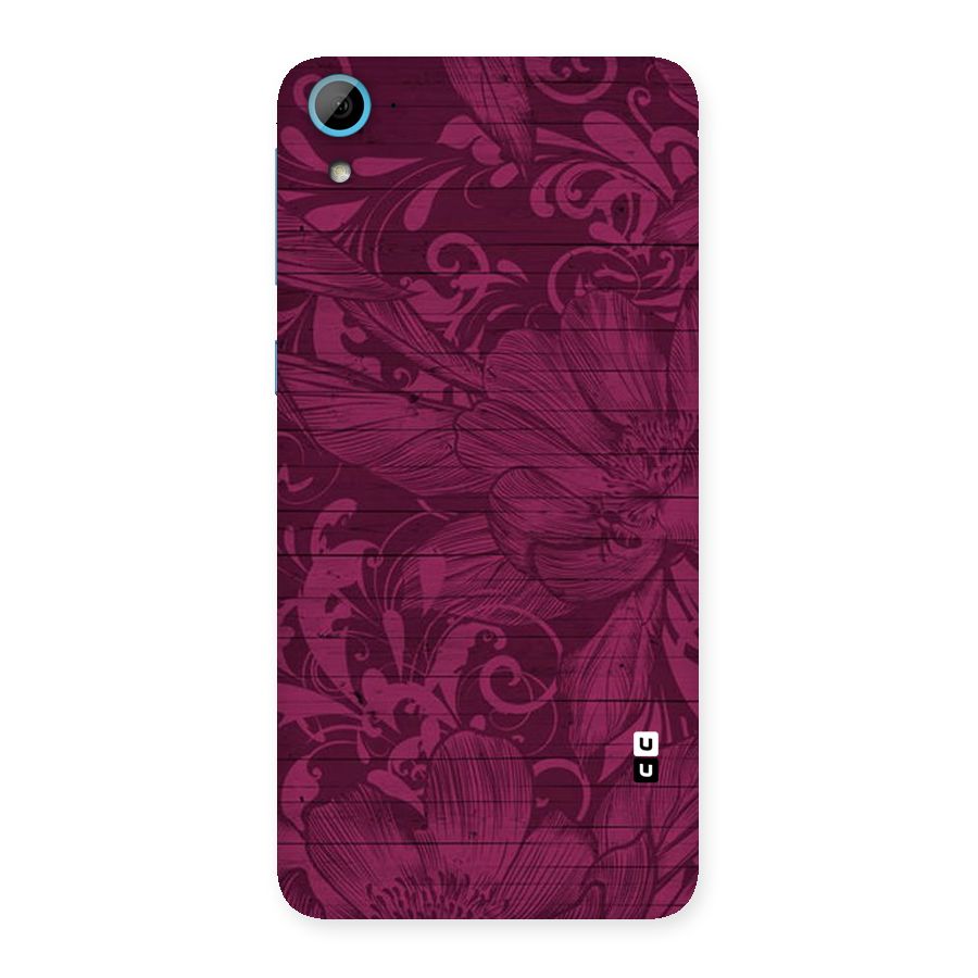 Magenta Floral Pattern Back Case for HTC Desire 826