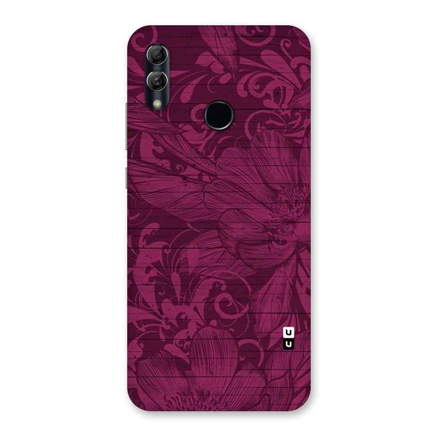 Magenta Floral Pattern Back Case for Honor 10 Lite