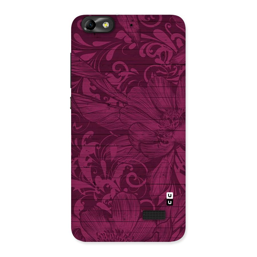 Magenta Floral Pattern Back Case for Honor 4C
