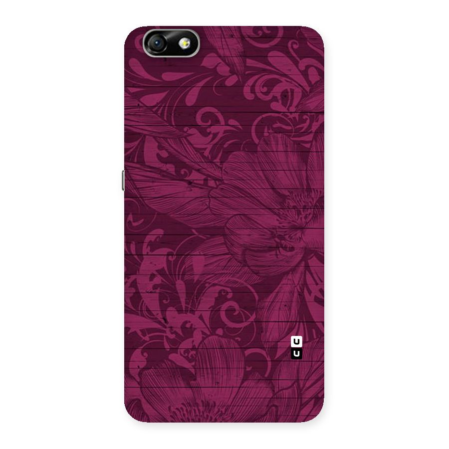 Magenta Floral Pattern Back Case for Honor 4X
