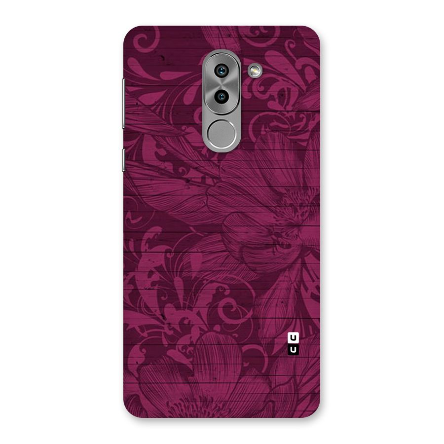 Magenta Floral Pattern Back Case for Honor 6X