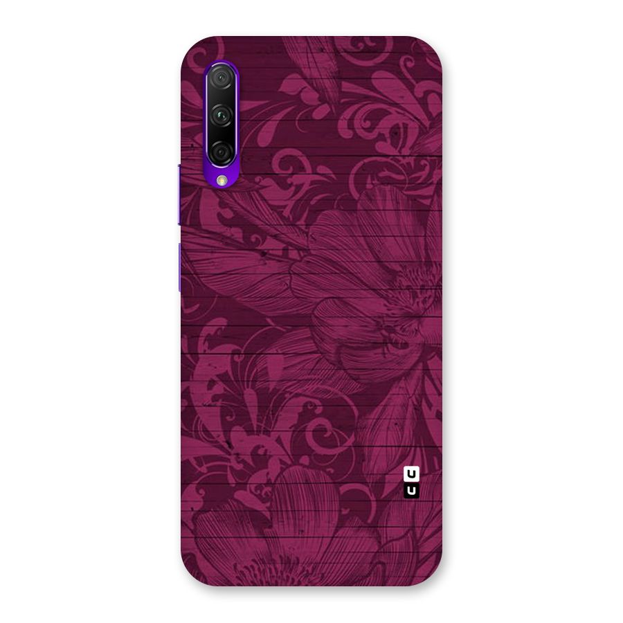 Magenta Floral Pattern Back Case for Honor 9X Pro