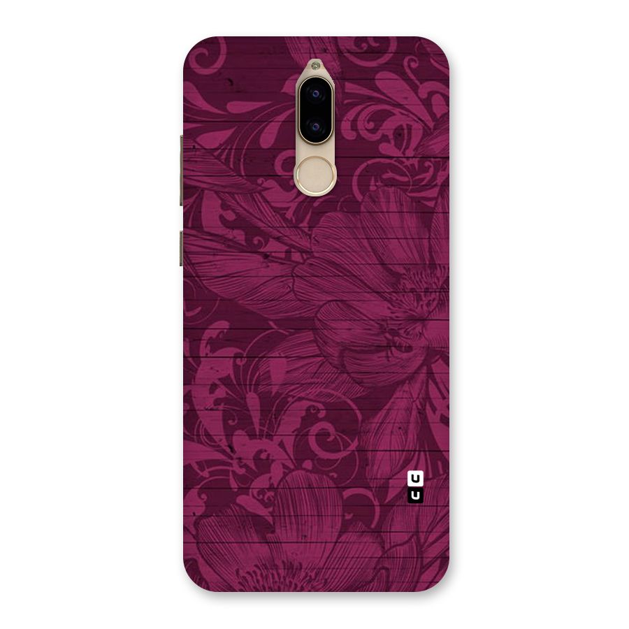 Magenta Floral Pattern Back Case for Honor 9i