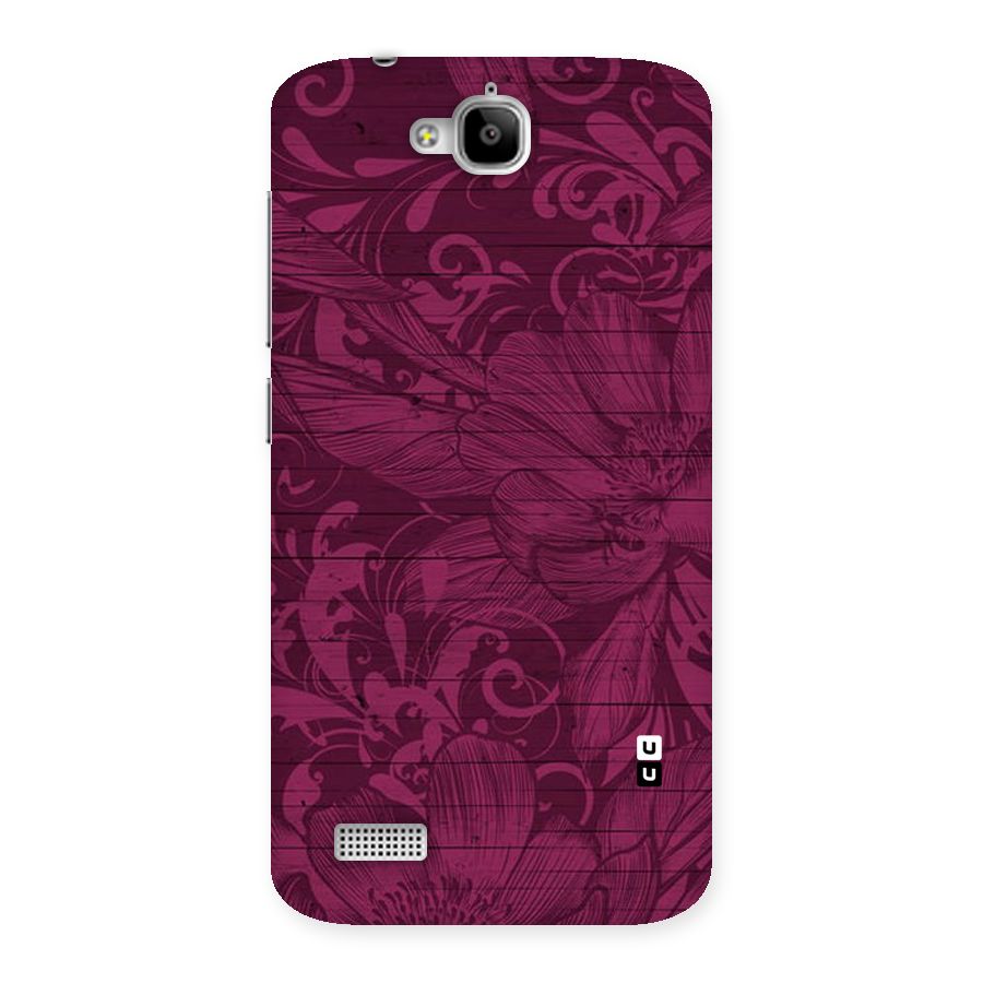 Magenta Floral Pattern Back Case for Honor Holly