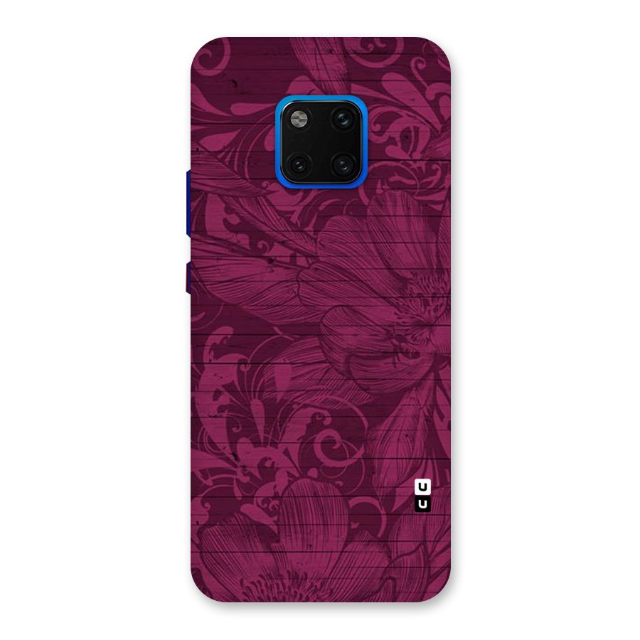 Magenta Floral Pattern Back Case for Huawei Mate 20 Pro