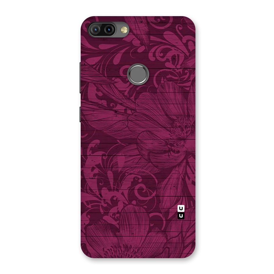 Magenta Floral Pattern Back Case for Infinix Hot 6 Pro