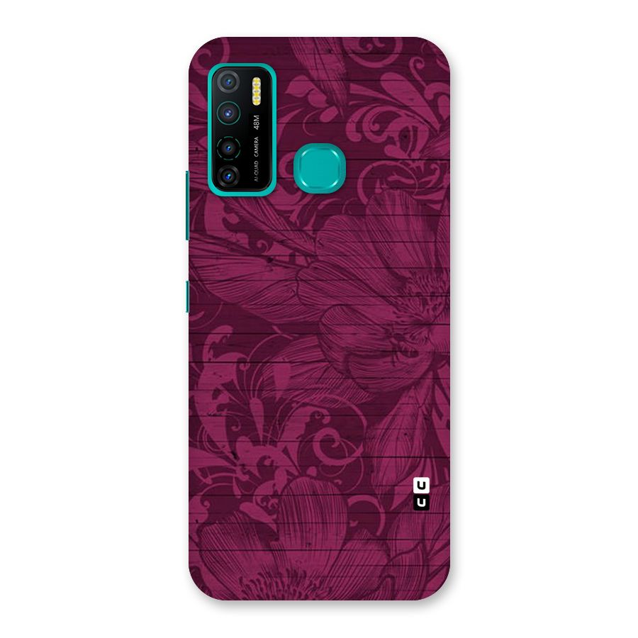 Magenta Floral Pattern Back Case for Infinix Hot 9 Pro