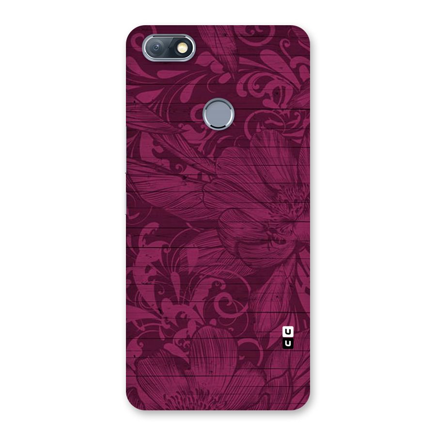 Magenta Floral Pattern Back Case for Infinix Note 5