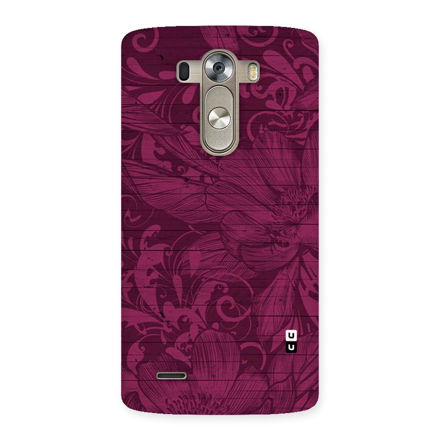 Magenta Floral Pattern Back Case for LG G3