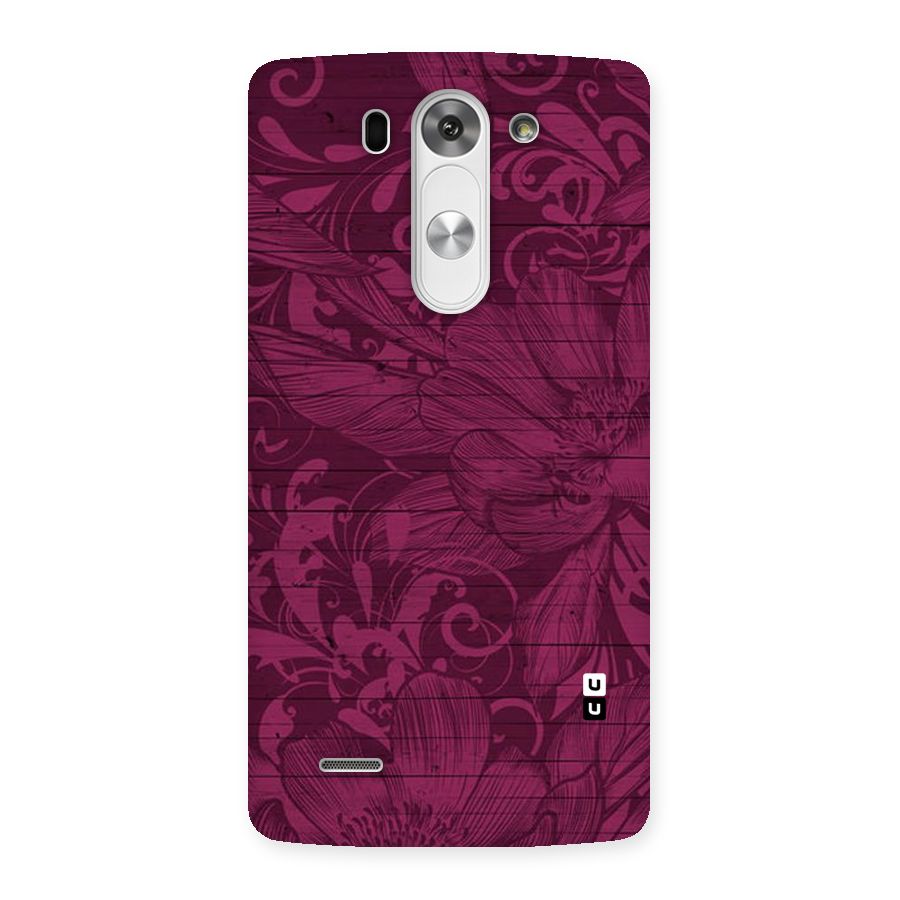 Magenta Floral Pattern Back Case for LG G3 Beat