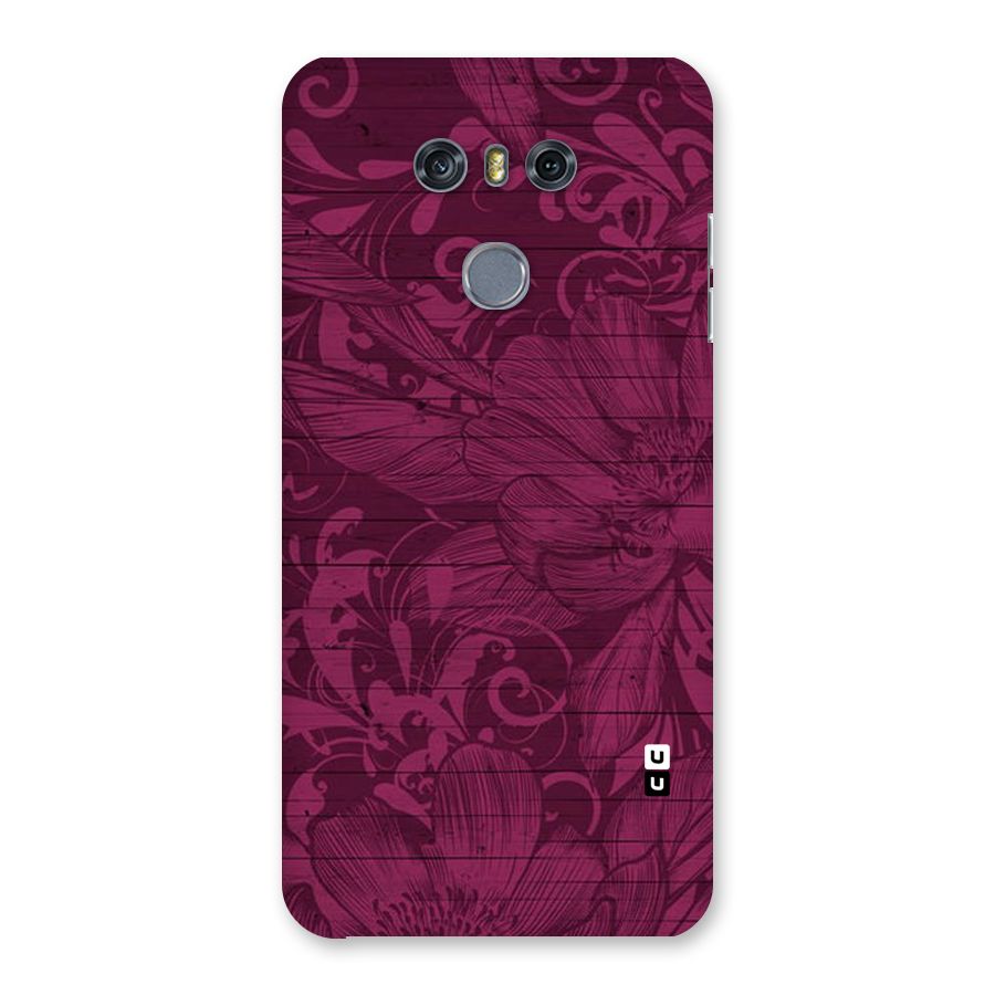 Magenta Floral Pattern Back Case for LG G6