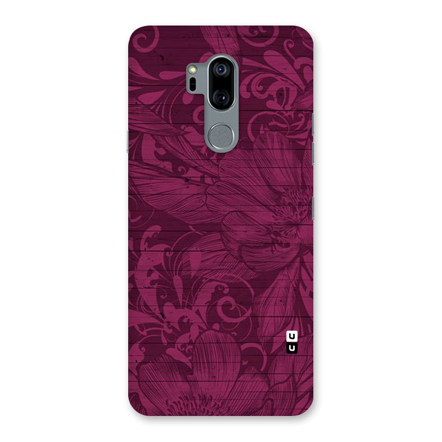 Magenta Floral Pattern Back Case for LG G7