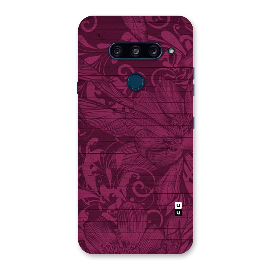 Magenta Floral Pattern Back Case for LG  V40 ThinQ