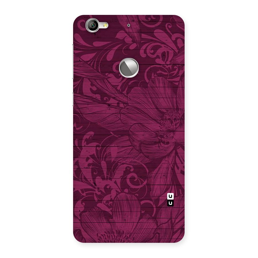 Magenta Floral Pattern Back Case for LeTV Le 1s