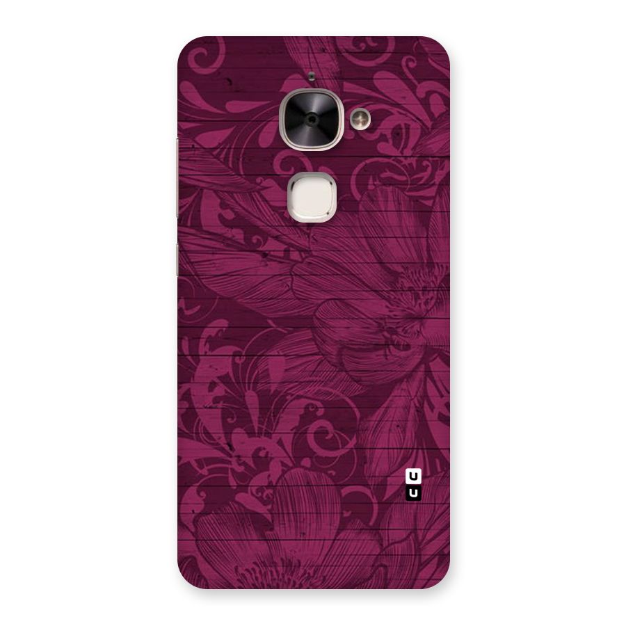 Magenta Floral Pattern Back Case for Le 2
