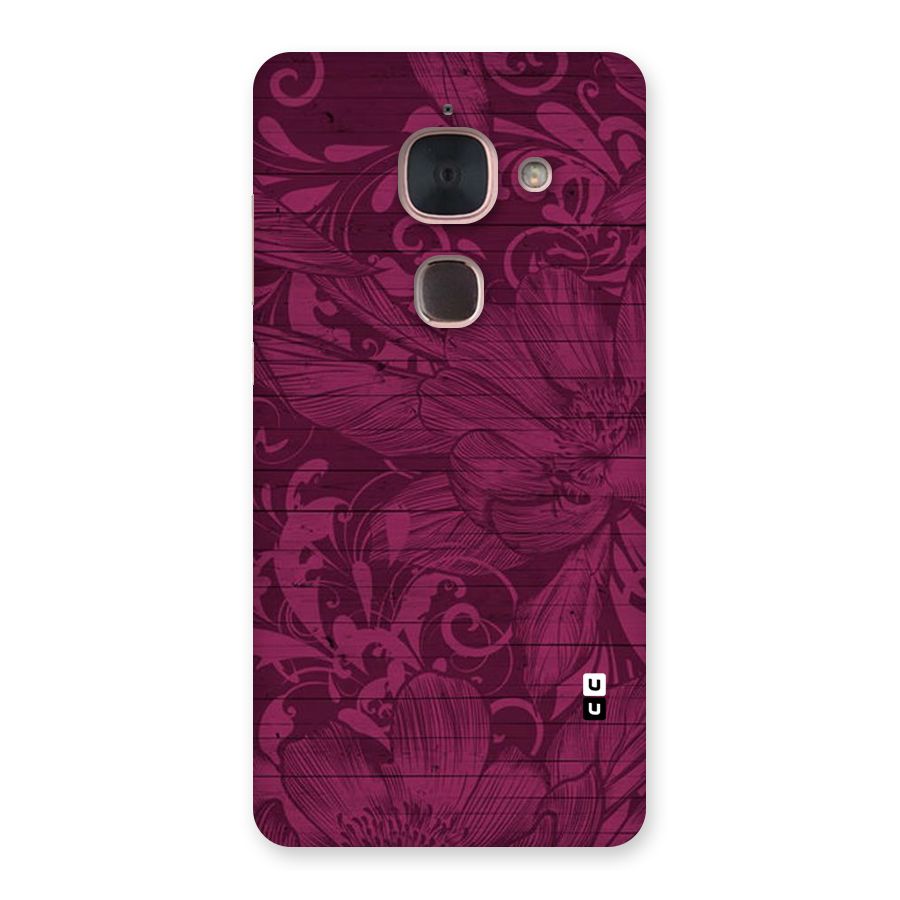 Magenta Floral Pattern Back Case for Le Max 2
