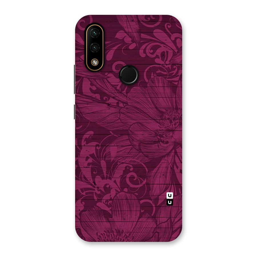 Magenta Floral Pattern Back Case for Lenovo A6 Note