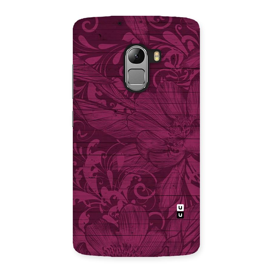 Magenta Floral Pattern Back Case for Lenovo K4 Note