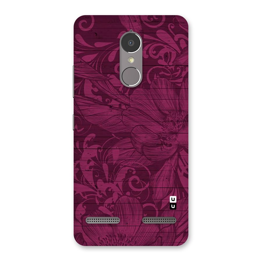 Magenta Floral Pattern Back Case for Lenovo K6