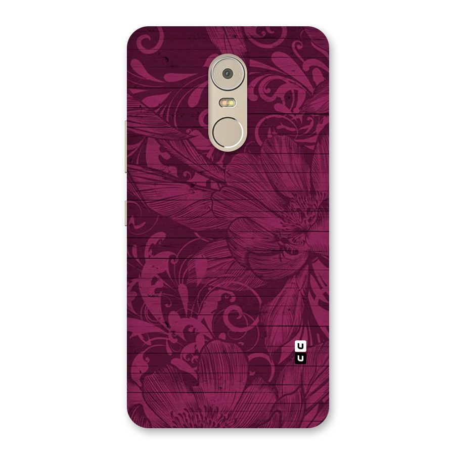Magenta Floral Pattern Back Case for Lenovo K6 Note