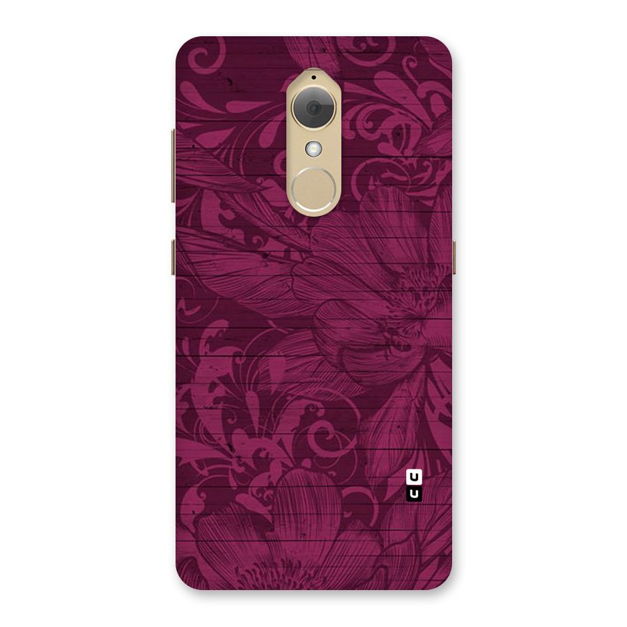 Magenta Floral Pattern Back Case for Lenovo K8